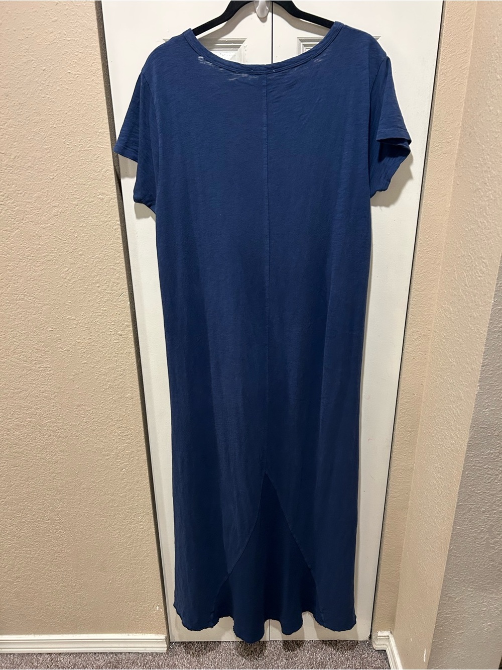Dylan By True Grit High Low Dress Cototn Robbed Lagenlook Artsy Beachy , Large - Picture 3 of 5